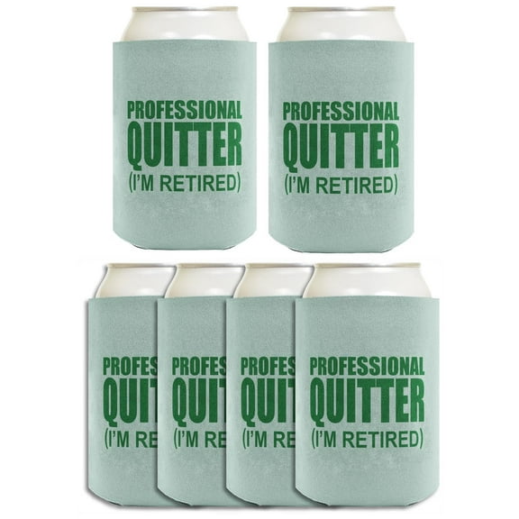 Retirement Gifts For Women Professional Quitter I'm Retired 6-Pack Can Drink Sleeves
