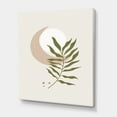 thumbnail image 3 of Designart ' Abstract Geometrical Leaf With Moon II ' Modern Canvas Wall Art Print, 3 of 4