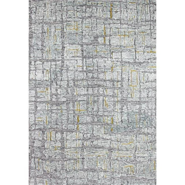 Bashian R130-GY-5X7.6-LC165 5 ft. x 7 ft. 6 in. Verona Transitional 100 Percent Wool Hand Tufted Area Rug, Grey