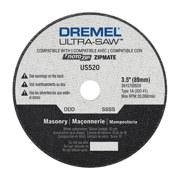 Disco de corte Dremel Ultra-Saw de carburo de silicio de 3.5 pulgadas, paquete de 1