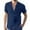 Navy, variant on Caqnni Mens Shirts Button Down Short Sleeve Linen Shirts Summer Casual Cotton Spread Collar Beach Shirts (Khaki,3XL)