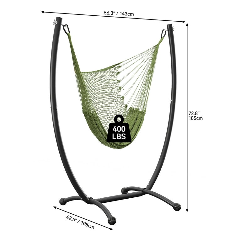 Uforic Hammock Patio Swing with Stand, Weatherproof and