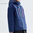 thumbnail image 4 of Girls Zip Hoodies Long Sleeve Solid Loose Jacket Sweatshirt Teens Fashion Winter Clothes Blue 9-10Years, 4 of 7