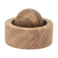 thumbnail image 2 of Black Walnut Round Ball Fragrant Wood Ornament Solid Wood Bead Car Diffuser Home Decoration Beech Wood Air Freshener Portable Car Mounted Wooden Ambience Diffuser 1.97x1.97x1.38 inches, 2 of 6