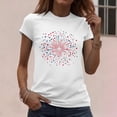 thumbnail image 6 of Zynoxe Womens T Shirts Independence Day Patriotic Short Sleeve Graphic Tees Casual Round Neck Going Out Summer Tops Tee (#01 White,L), 6 of 7