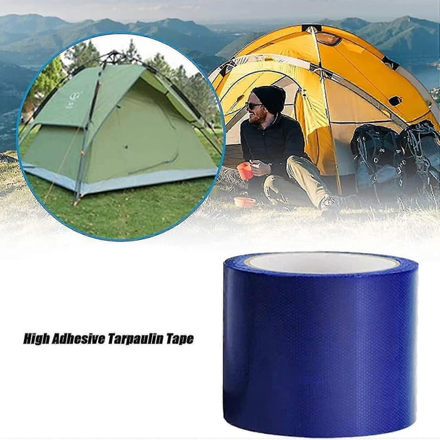 Tarpaulin Repair Tape, 8x500cm Universal Waterproof Rv Awning Repair Tape Tarpaulin And Greenhouse Tent Repair Tape