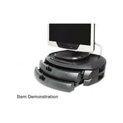 Kantek LCD Monitor Stand with 2 Drawers, 18 x 12 1/2 x 5, Black