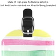 thumbnail image 4 of Square 2Pack PU Leather Colorful Lines Cruise Luggage Tag with Privacy Cover and Name ID Tag for Travel Handbags Backpacks Luggage Tags, 4 of 6