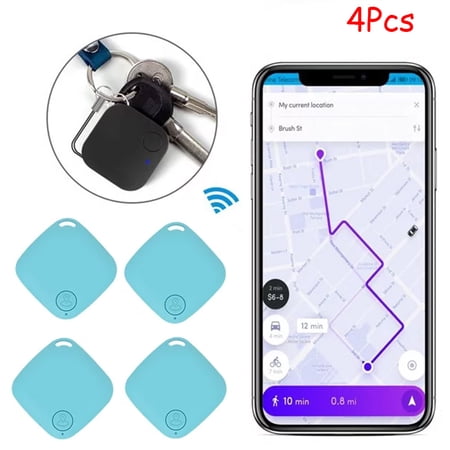 JUNWELL 4Pcs Anti-Lost tracker GPS Pro trackr Wireless Bluetooth 4.0 tracking Wallet Keys Pet Finder find my keys