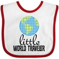 thumbnail image 3 of Inktastic Little World Traveler Boys or Girls Baby Bib, 3 of 4