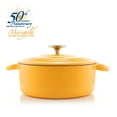 thumbnail image 2 of Chantal Enameled Cast Iron Cookware, 3 quart Dutch Oven, Marigold, 2 of 8