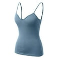 thumbnail image 3 of Women Camisole Tops Shelf Bra Adjustable Spaghetti Strap Solid Color Casual All Seasons Wear, 3 of 8