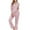 Pink, variant on FNFYFH Womens 2 Piece Outfits Ribbed Knit Lounge Sets Cozy Half Zip Sweatsuit Sets Wide Leg Jogger Tracksuits