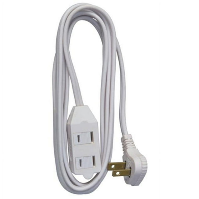 Master Électricien 09417ME Rallonge en Vinyle Blanc Profil Bas Cube Tap 7 Pieds