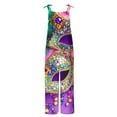 thumbnail image 5 of Xixinqiwan Mardi Gras Pants for Women,Womens Mardi Gras Party Jumpsuits Carnival Themed Sequin Printed Bib Overalls Sleevelss Shoulder Strap Wide Leg Rompers with Pockets, 5 of 5