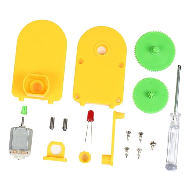 Kit de generador eléctrico de manivela manual, generador de manivela manual desmontable, fácil de montar, ayuda didáctica para niños, niñas y