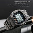 thumbnail image 2 of Reloj electrónico digital para hombre Moment Handsome, resistente a golpes, de plástico, con hebilla LED, para estudiantes, para exteriores, cuadrado, deportivo, para parejas, 2 of 4