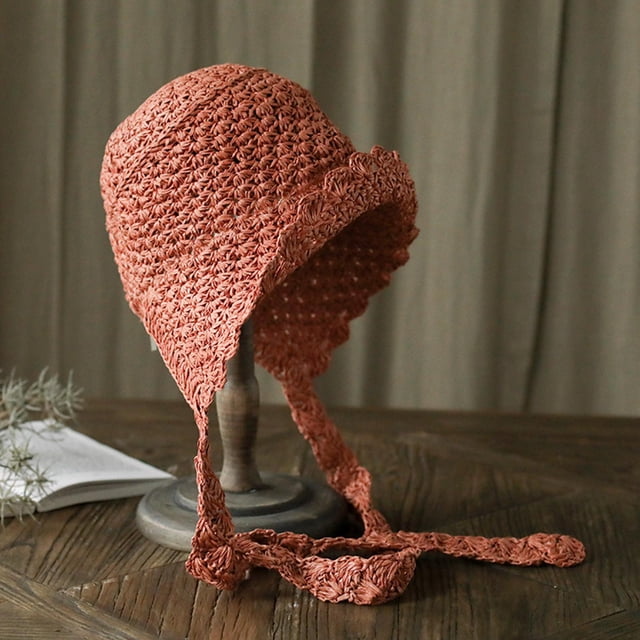 Gorros de paja para mujer, sombrero de pya con correa para barbil, sombrero para el sol, cómodo, de viajar y rojo Hugo Sombrero de paja de ala ancha