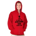 thumbnail image 3 of Cool What an Awesome Dad Looks Like Zip Hoodie Sweatshirt Men Brisco Brands S, 3 of 6
