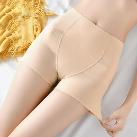 

Womens Seamless Shaping Boyshorts Panties Tummy Control Underwear Slimming Shapewear Shorts Beige M