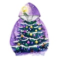 thumbnail image 4 of Tanghaowl Girls Pullover Girl Hoodie Long Sleeve Soft Sweatshirt Christmas Printed Hoody Kids Cute Pullovers Top Clothes for Girls Purple 2-3 Years, 4 of 4