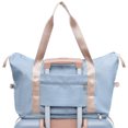 Light Blue 20Inch Expandable CarryOn Luggage Set with ABS Hard Shell