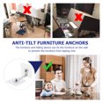 thumbnail image 4 of Anti- tilt Safety Furniture Anchors: 2 Sets Punch- Free Upgraded Furniture Straps Furniture Falling Anti Tip Earthquake Straps for Child Safety, 4 of 8