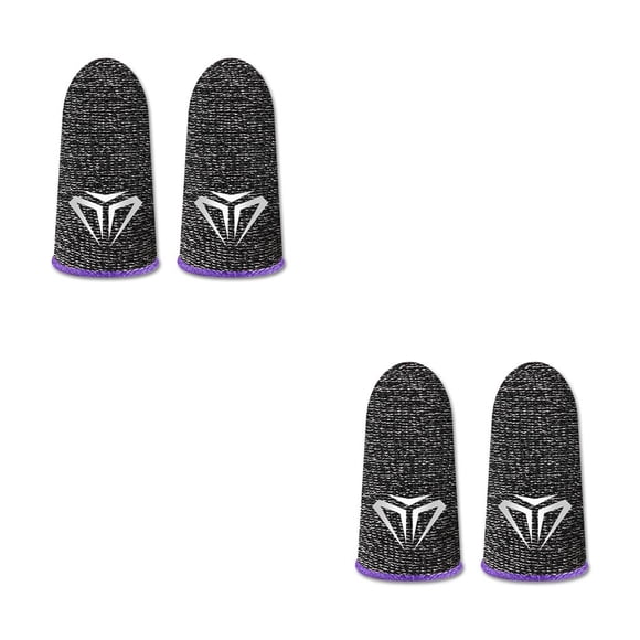 Seitruly 10 piezas de guantes de pantalla táctil a prueba de sudor para juegos de teléfono, cubiertas de fibra antihuellas dactilares, Púrpura Tipo 1 2piezas