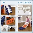 thumbnail image 4 of Qaba 5 in 1 Toddler Slide for Kids Aged 1-3 Years Indoor Use, Orange, 4 of 10