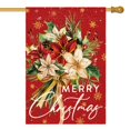 thumbnail image 1 of Cartel AVOIN Colorlife con estampado floral navideño, 71 x 102 cm, doble cara, 1 of 7