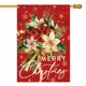 thumbnail image 1 of Cartel AVOIN Colorlife con estampado floral navideño, 71 x 102 cm, doble cara, 1 of 7