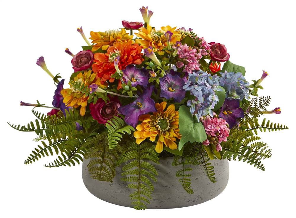 Mixed Floral Artificial Arrangement in Assorted