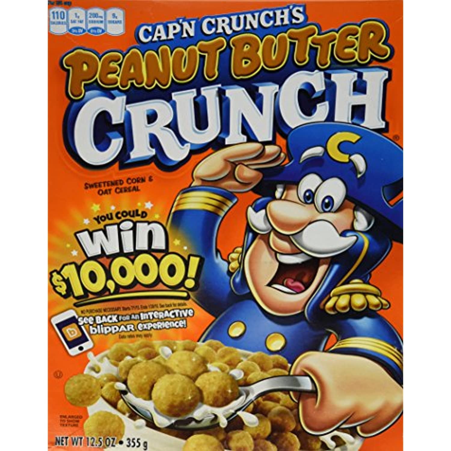 Quaker Capn Crunch Peanut Butter, 12.5 Oz