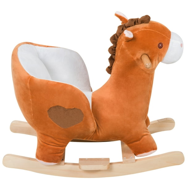 Plush Kids Rocking Horse Toy with Realistic Sound Pink Walmart