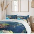 thumbnail image 6 of Ambesonne Hawaii Duvet Cover Sets, Na Pali Coast Island, 2-Queen, Blue Green Brown, 6 of 7
