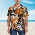 thumbnail image 2 of Disketp Hawaiian Shirts For Men,Dogs Different Breeds Print Mens Casual Short Sleeve Button Down Shirts Beach Shirt, 2 of 7
