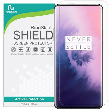 Id Screen - RinoGear for OnePlus 7 Pro Screen Protector (Fingerprint ID Compatible) Case Friendly Screen Protector for OnePlus 7 Pro Accessory Full Coverage Clear Film