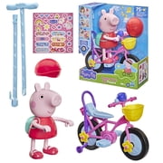 Peppa Pig Ready, Pedal, Go Peppa 8-Inch Peppa Pig Figure and Bicycle Playset, Birthday Gifts, Ages 3+