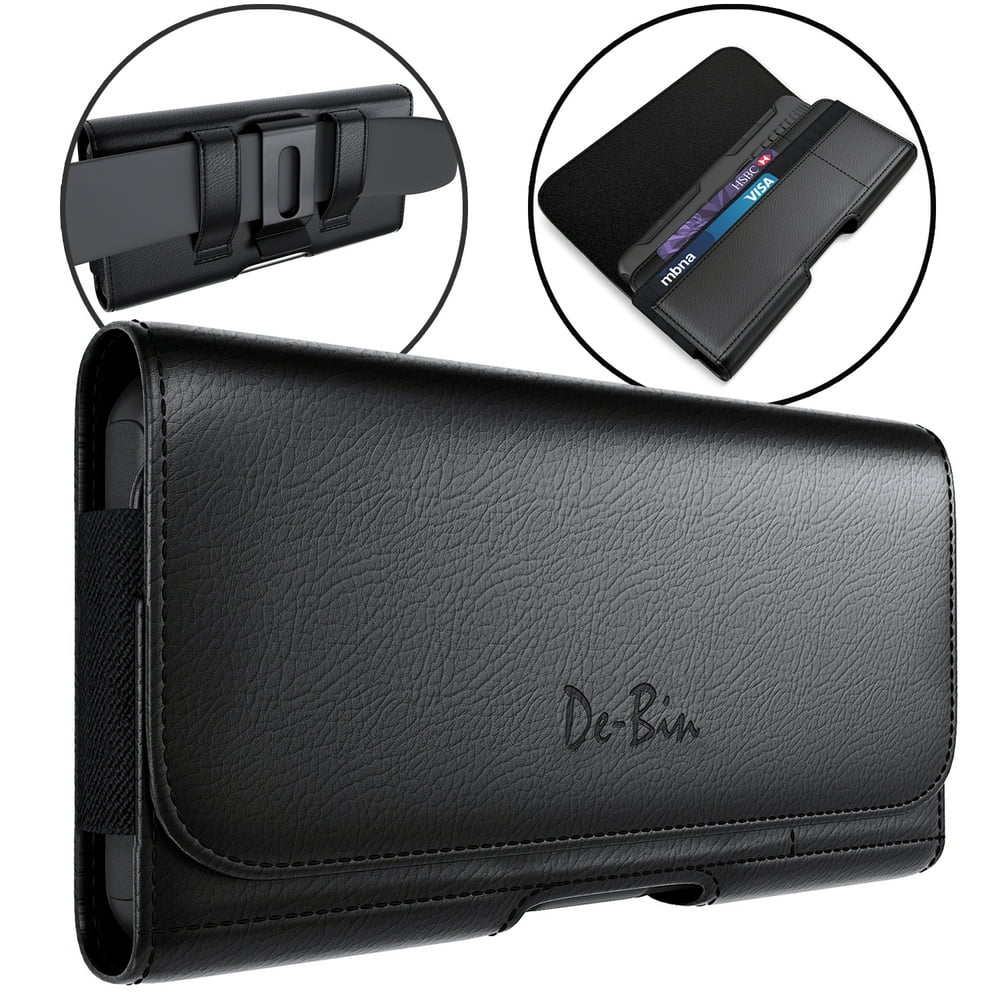 DeBin Galaxy S20 S8 S9 S10 Holster, Leather Belt Case with Clip Cell