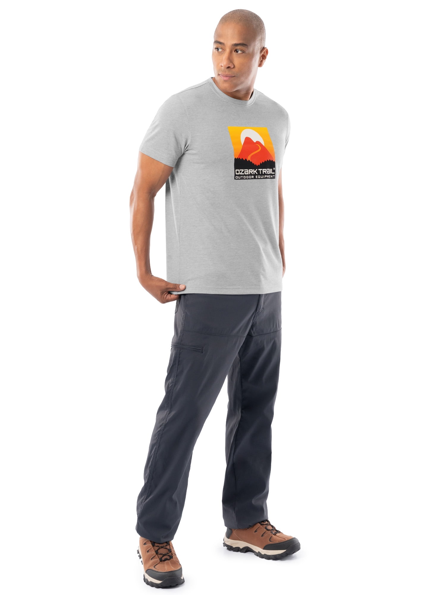 Ozark Trail Men's Active Graphic Tee with Short Sleeves, Sizes S-3XL