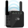 thumbnail image 1 of 300Mbps WiFi Extender with RJ45 Port, Compact Wireless Signal Booster for Internet, Easy Setup, Black, 1 of 4