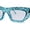 Blue - Grey, variant on Womens Refined Urbane Thick Plastic Rectangle Cat Eye Sunglasses Black - Blue Brown