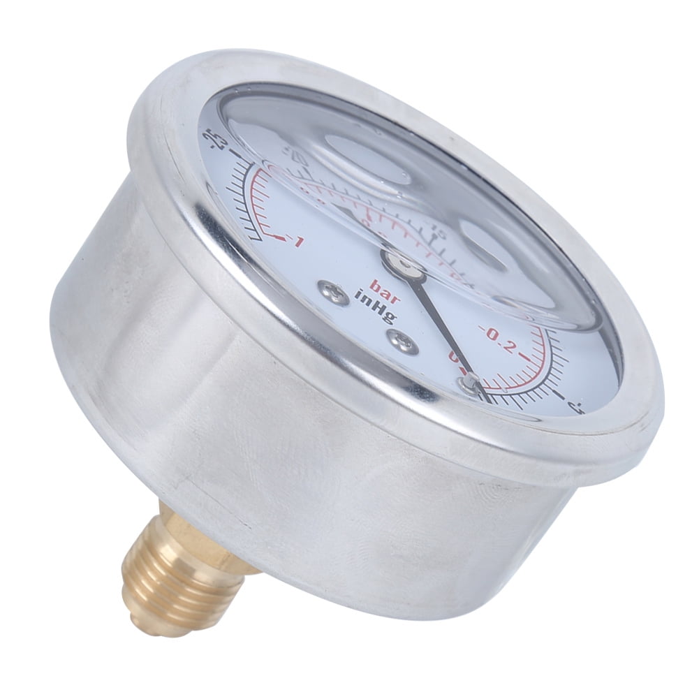 Pressure Gauge, Liquid Filled Vacuum Gauge Stable And Clear For