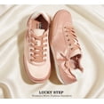 thumbnail image 5 of LUCKY STEP Retro Lightweight Fashion Sneakers Comfort Satin Ballet Casual Shoes,Pink,Womens, 5 of 11