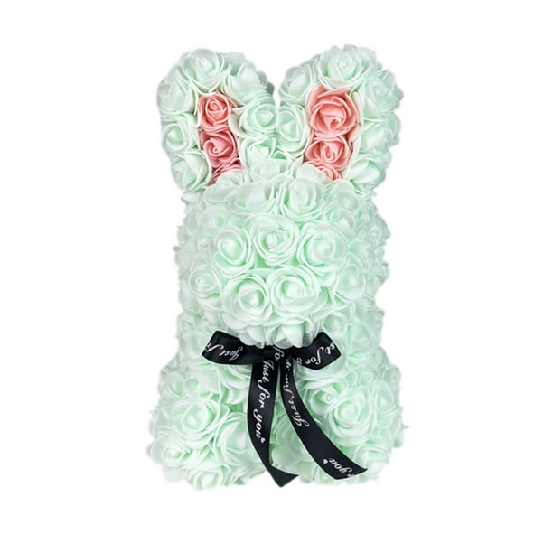 Xihbxyly Conejito de Rosas para San Valentín, Conejito de Espuma para Abrazar, Decoración de Peluche Personalizable, Regalo Romántico para Enamorados, Sorpresa de Cumpleaños, Suave y Acogedor, Opción