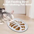 thumbnail image 1 of CBFFDC Anti-choking Pet Bowl Choke Proof Slow Food Bowl for Dogs Non Slip Suction Cup Design with Fishbone Texture Silicone Cats Feeding Dish Pet Supply, 1 of 6