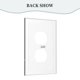 thumbnail image 4 of Panel de interruptores de pared con marco romano de cuero simple para interruptores de luces Packers Switching Panel de interruptores de luz simple, doble o con tirador, 4 of 8