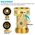 thumbnail image 2 of EEEkit 2pcs Heavy Duty Brass Garden Hose Shut Off Valve, 3/4" Garden Hose Connector with Extra Pressure Washer, 2 of 9