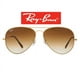 thumbnail image 1 of RB-Hip Hop-sunglasses Aviator Gradient Brown Lenses Gold Frame RB3025 Women / Men New, 1 of 5