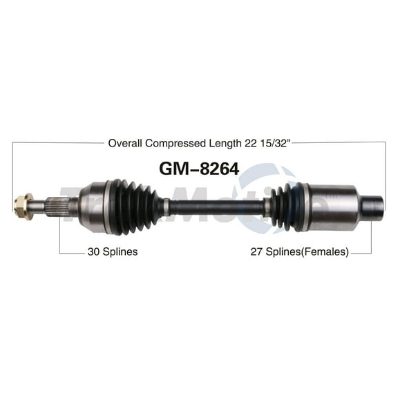 CV Axle Shaft Fits select: 2010-2017 CHEVROLET EQUINOX, 2010-2017 GMC TERRAIN